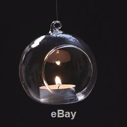 100pcs Hanging Clear Glass Globe Ball Candle Holder Flower Air Plant Terrarium
