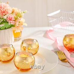 108 Pieces Gold Votive Candle Holders Bulk Round Mercury Glass Candle Holders