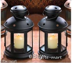 12 BLACK Candle holder Lantern light outdoor terrace wedding table centerpiece