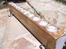 12 Hole Wooden Sugar Mold Candle Holder Complete Set With Clear Glass Votives