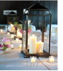 12 LARGE 18 tall Black Malta Candle Lantern holder wedding table centerpiece