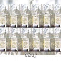 12 Lot White Moroccan Marrakech Lantern Candle Holder Wedding Centerpieces