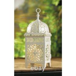 12 Lot White Moroccan Marrakech Lantern Candle Holder Wedding Centerpieces NEW