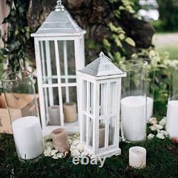 12 Pack Glass Clear Cylinder Vases Tall Floating Candle Holders Centerpiece T