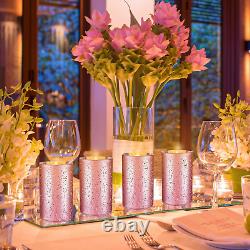 12 Pcs Bling Glass Vase for Flower Wedding Table Centerpieces 6 X 3.5 Inch Speck