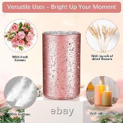 12 Pcs Bling Glass Vase for Flower Wedding Table Centerpieces 6 X 3.5 Inch Speck