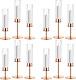 12 Pcs Hurricane Glass Candle Holder Taper Candlestick Holder Metal Clear Candle