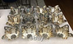 12 Vintage Studio Silversmiths Silver Plate Handkerchief Votive Candle Holders