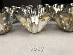 12 Vintage Studio Silversmiths Silver Plate Handkerchief Votive Candle Holders