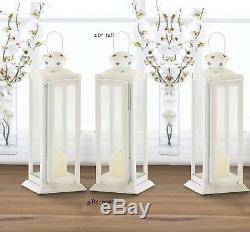 12 WHITE country western 10 Candle holder Lantern Lamp wedding table decoration
