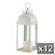 12 Weathered Ivory Lantern Candle Holder Wedding Centerpieces