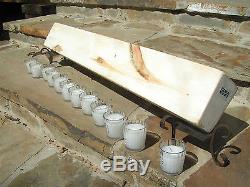 12 hole Wooden Sugar Mold Candle Holder COMPLETE Set glass votives 0509