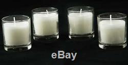 120 BULK 6cm Wedding Event Function Party Votive Candle White Wax Glass Holder