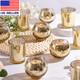 12pcs Assorsted Gold Votive Candle Holders, Gold Wedding Table Decorations For H