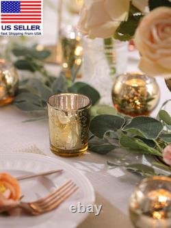 12Pcs Assorsted Gold Votive Candle Holders, Gold Wedding Table Decorations for H
