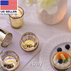 12Pcs Assorsted Gold Votive Candle Holders, Gold Wedding Table Decorations for H