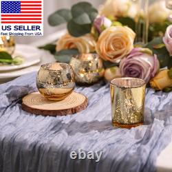 12Pcs Assorsted Gold Votive Candle Holders, Gold Wedding Table Decorations for H