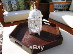 13 lot white Moroccan scrollwork Lantern Candle holder wedding table centerpiece