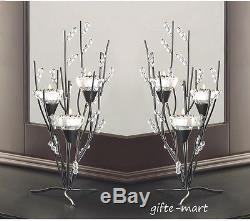 14 ICICLE crystal Ice Winter Tree Candelabra Candle holder table centerpiece