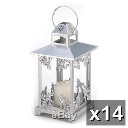 14 Silver Scrollwork Candle Holder Lantern Wedding Centerpieces New-39891