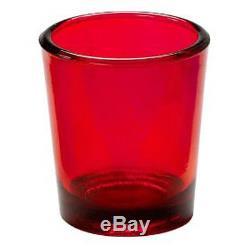 144 Red glass table tealight candle holder decoration wedding event bulk 6.5cm