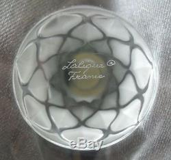 $1495 Lalique Crystal CANDLE HOLDER VIBRATION 1 Light French Art Glass 1096100