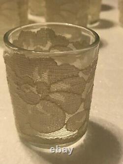 15 Handmade Lace Covered Glass Votive Candle Holders