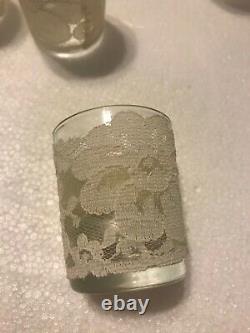 15 Handmade Lace Covered Glass Votive Candle Holders