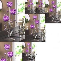 15 Large Silvery Candelabra Candle Holder TALL Pink Fuchsia Wedding Centerpieces