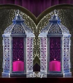 15 Lot Purple HANGING MOROCCAN Candle Holder Lamp LANTERN Wedding Centerpieces