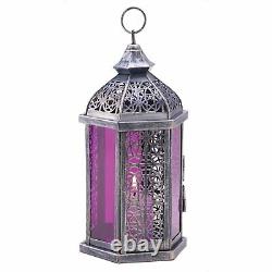 15 Lot Purple HANGING MOROCCAN Candle Holder Lamp LANTERN Wedding Centerpieces