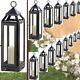 15 Tower Lantern Black Candle Holder Wedding Centerpieces 12.8 Tall Set