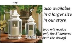 15 White Victorian shabby whitewashed Lantern Candle holder wedding centerpiece