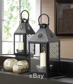 15 black 15 tall malta Candle holder Lantern light wedding table centerpieces