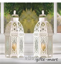 15 lot White Moroccan 12 shabby Candle holder lantern wedding table centerpiece