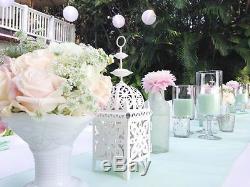 15 white Moroccan scrollwork lantern Candle holder wedding table centerpiece