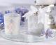 152 Elegant Fleur De Lis Frosted Glass Tea Light Candle Holder Wedding Favors