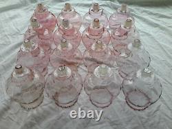16 HOMCO 1192-BL Pink Celeste Glass PEG Votive Cup Candle Holders withNEW Grommets
