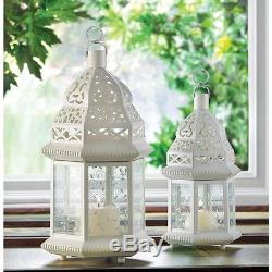 16 White shabby Moroccan 15 Candle holder lantern floral table centerpiece L