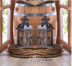 16 rustic brown wood metal 12 Candle holder Lantern wedding table centerpieces