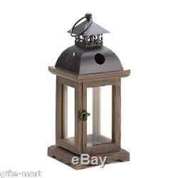 16 rustic brown wood metal 12 Candle holder Lantern wedding table centerpieces