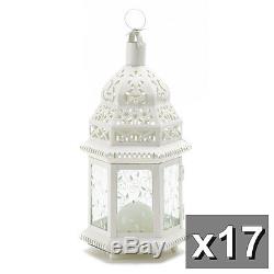 17 bulk 12 chic White shabby Moroccan Candle Lantern holder wedding centerpiece