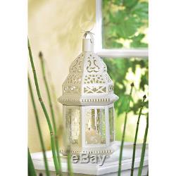 17 bulk 12 chic White shabby Moroccan Candle Lantern holder wedding centerpiece