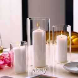 18 Clear Glass Cylinder Candle Holders Perfect for Centerpieces & Celebrations