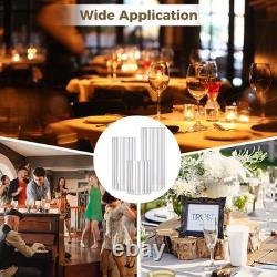 18 PCS Ribbed Hurricane Glass Candle Holders Bulk Transparent Cylinder Candle