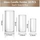 18-piece Glass Cylinder Candleholder