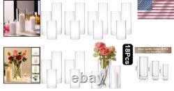 18-Piece Glass Cylinder Candleholder