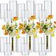 18 Pieces Clear Glass Cylinder Vases Floating Candles Holders Clear Cylinder