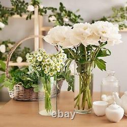 18 Pieces Clear Glass Cylinder Vases Floating Candles Holders Clear Cylinder