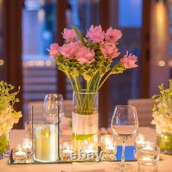18 Pieces Clear Glass Cylinder Vases Floating Candles Holders Clear Cylinder